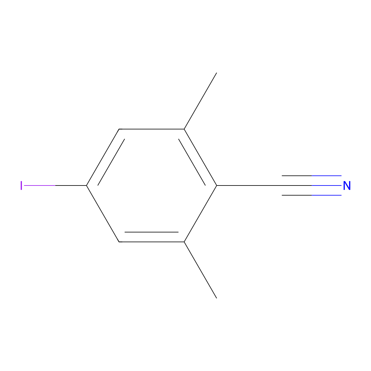 4-Iodo-2,6-dimethylbenzonitrile molecular structure, CAS 160682-00-8