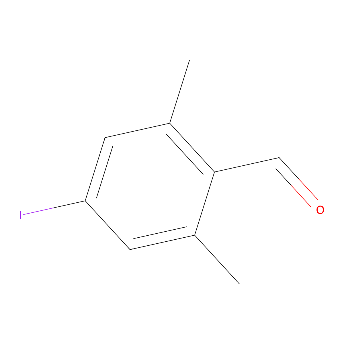 4-Iodo-2,6-dimethylbenzaldehyde molecular structure, CAS 160682-01-9