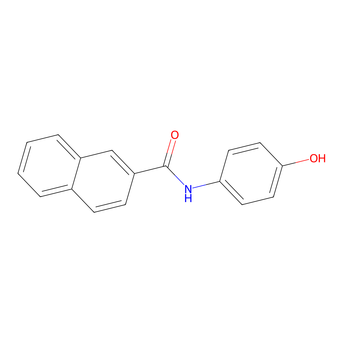 N-(4-hydroxyphenyl)naphthalene-2-carboxamide molecular structure, CAS 160683-50-1