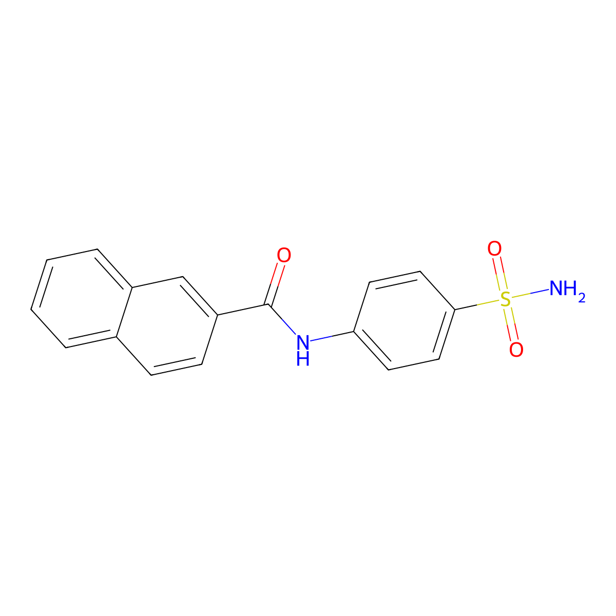 N-(4-sulfamoylphenyl)naphthalene-2-carboxamide molecular structure, CAS 160683-51-2