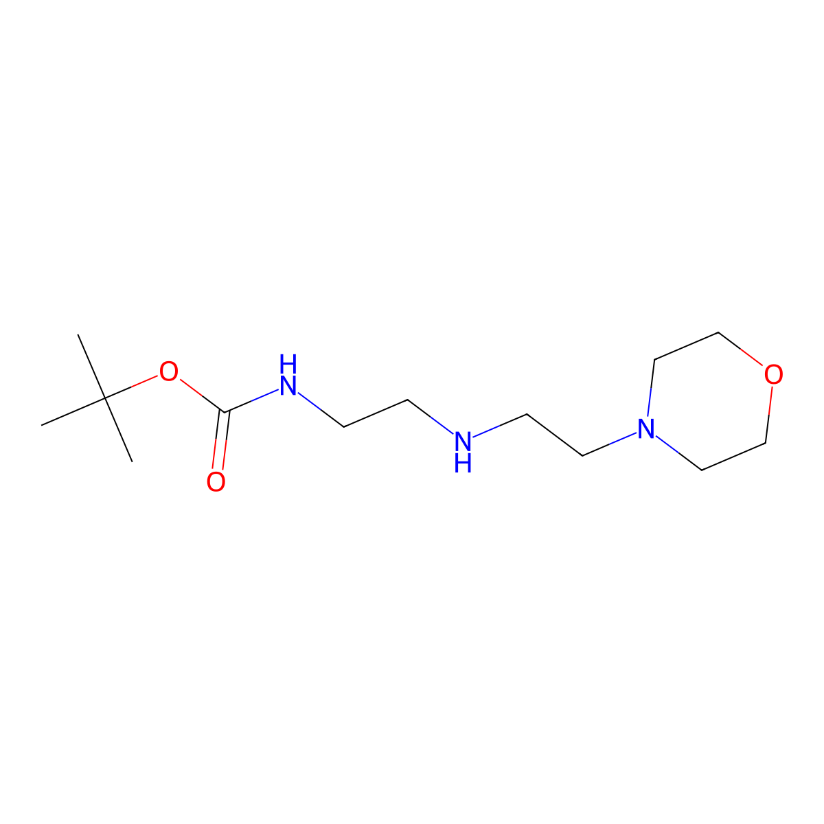tert-butyl N-(2-{[2-(morpholin-4-yl)ethyl]amino}ethyl)carbamate molecular structure, CAS 160687-42-3