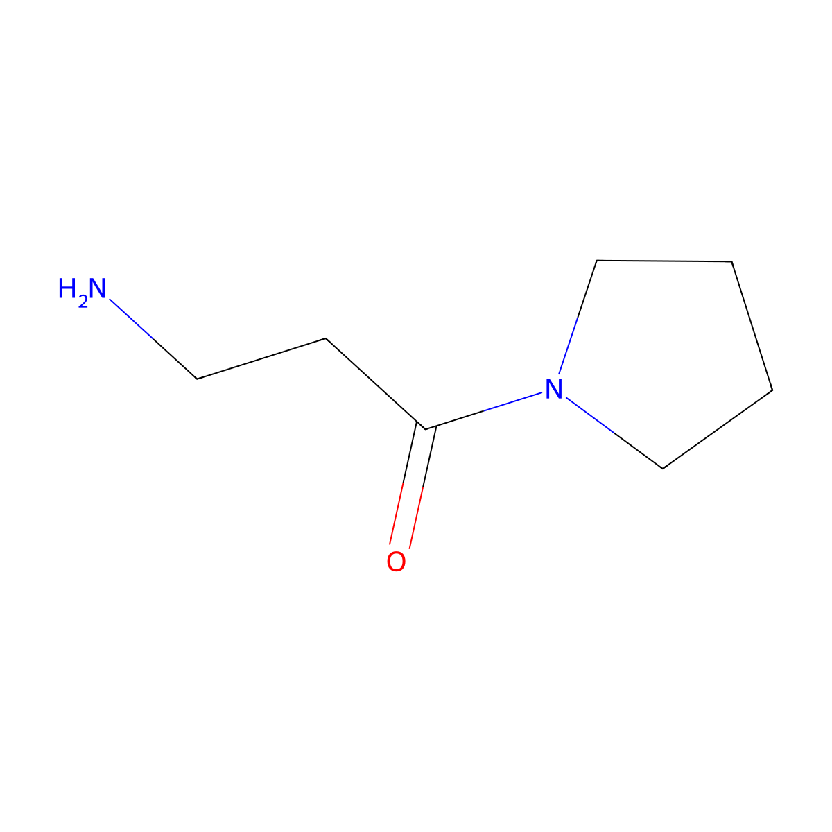3-Amino-1-(pyrrolidin-1-yl)propan-1-one molecular structure, CAS 160687-46-7