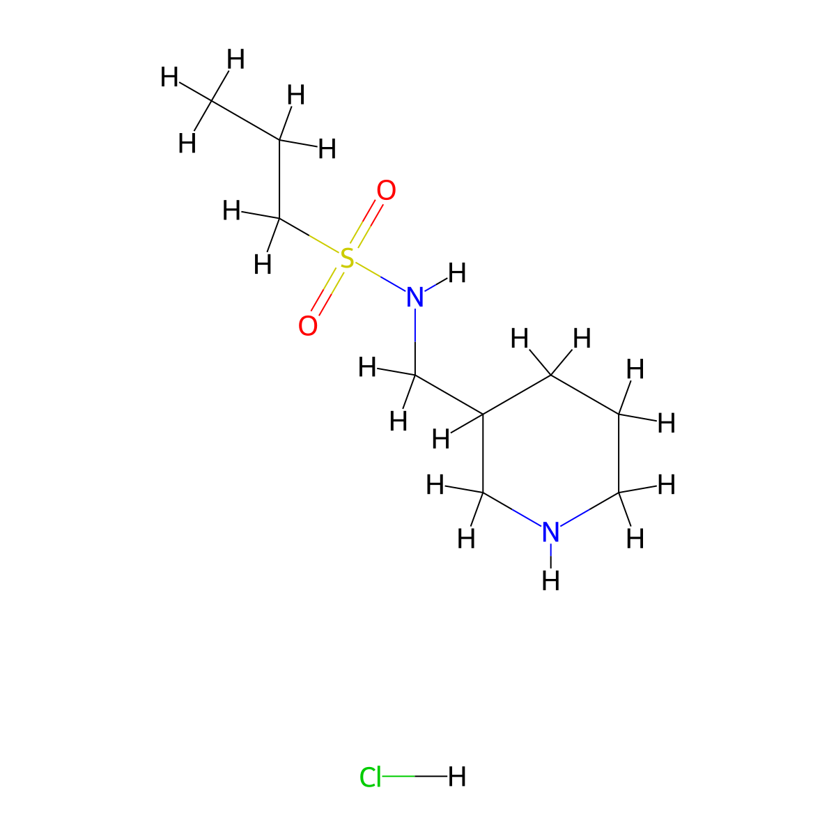 N-(piperidin-3-ylmethyl)propane-1-sulfonamide hydrochloride molecular structure, CAS 1606888-62-3