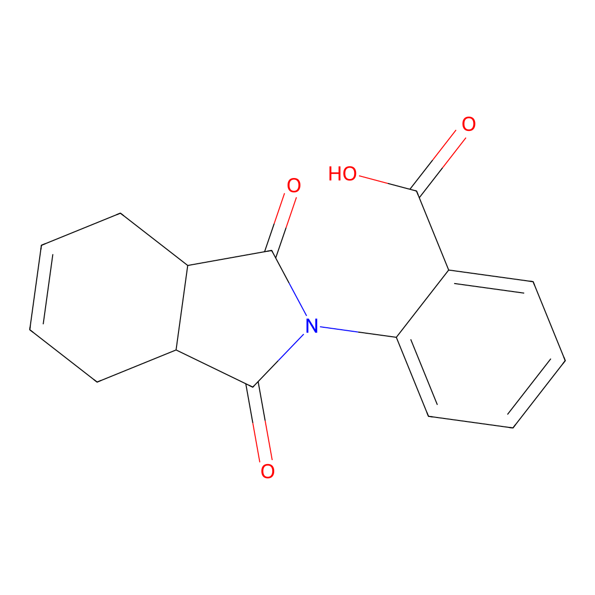 2-(1,3-dioxo-1,3,3a,4,7,7a-hexahydro-2H-isoindol-2-yl)benzoic acid molecular structure, CAS 160694-91-7