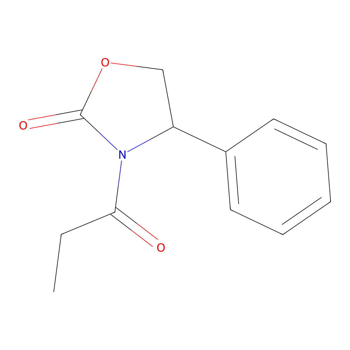 (R)-4-Phenyl-3-propionyloxazolidin-2-one molecular structure, CAS 160695-26-1
