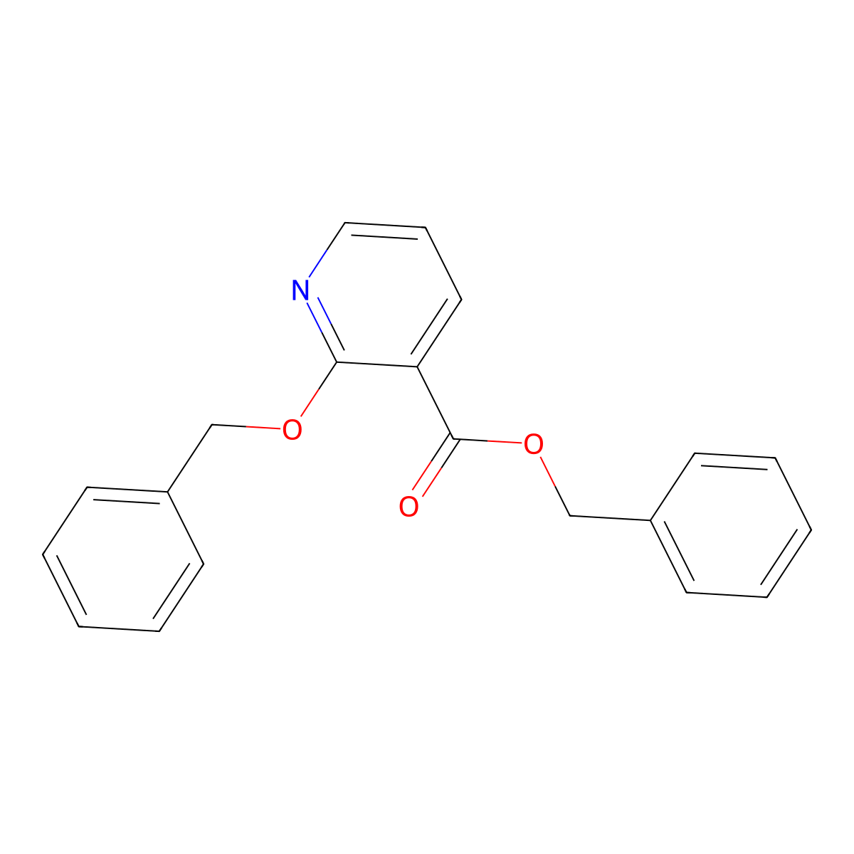2-(Phenylmethoxy)-3-pyridinecarboxylic acid phenylmethyl ester molecular structure, CAS 1606979-17-2
