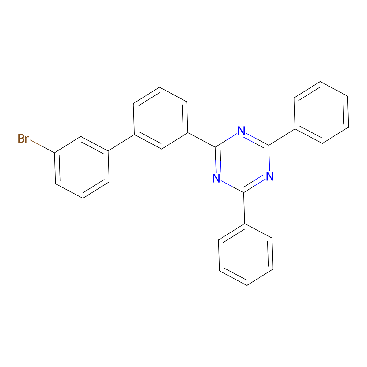 2-(3'-Bromo-[1,1'-biphenyl]-3-yl)-4,6-diphenyl-1,3,5-triazine molecular structure, CAS 1606981-69-4