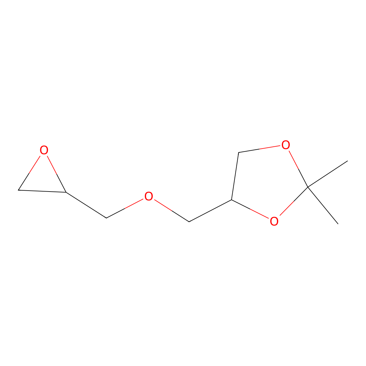 4-[(2,3-Epoxypropoxy)methyl]-2,2-dimethyl-1,3-dioxolane molecular structure, CAS 1607-37-0