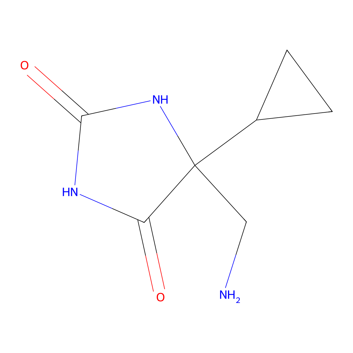 (R)-5-(Aminomethyl)-5-cyclopropylimidazolidine-2,4-dione molecular structure, CAS 1607004-45-4