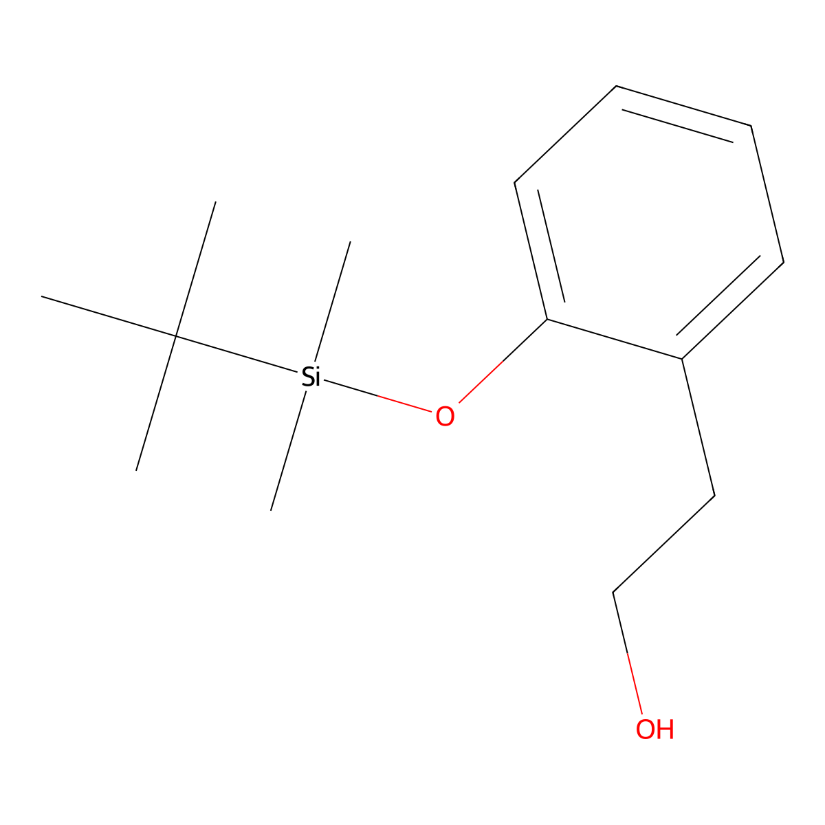 2-tert-Butyldimethylsilyloxyphenethyl alcohol molecular structure, CAS 160701-56-4