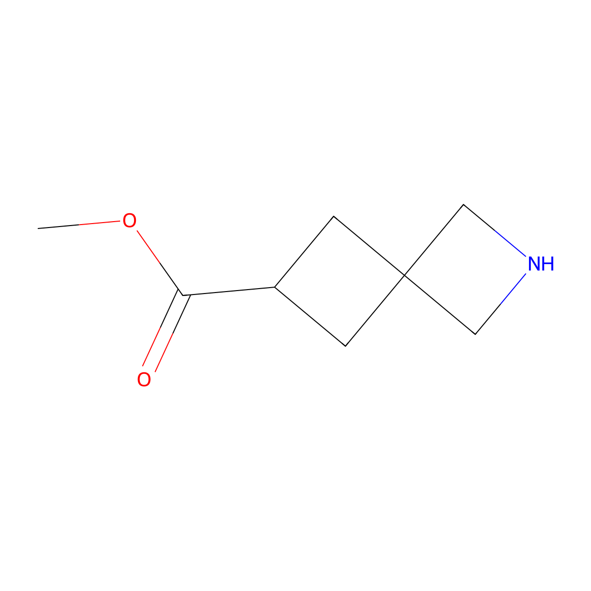 Methyl 2-Azaspiro[3.3]heptane-6-carboxylate molecular structure, CAS 1607014-48-1