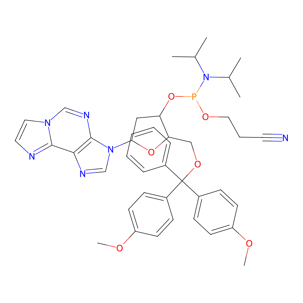 DNA N6-Etheno-A amidite molecular structure, CAS 160702-08-9
