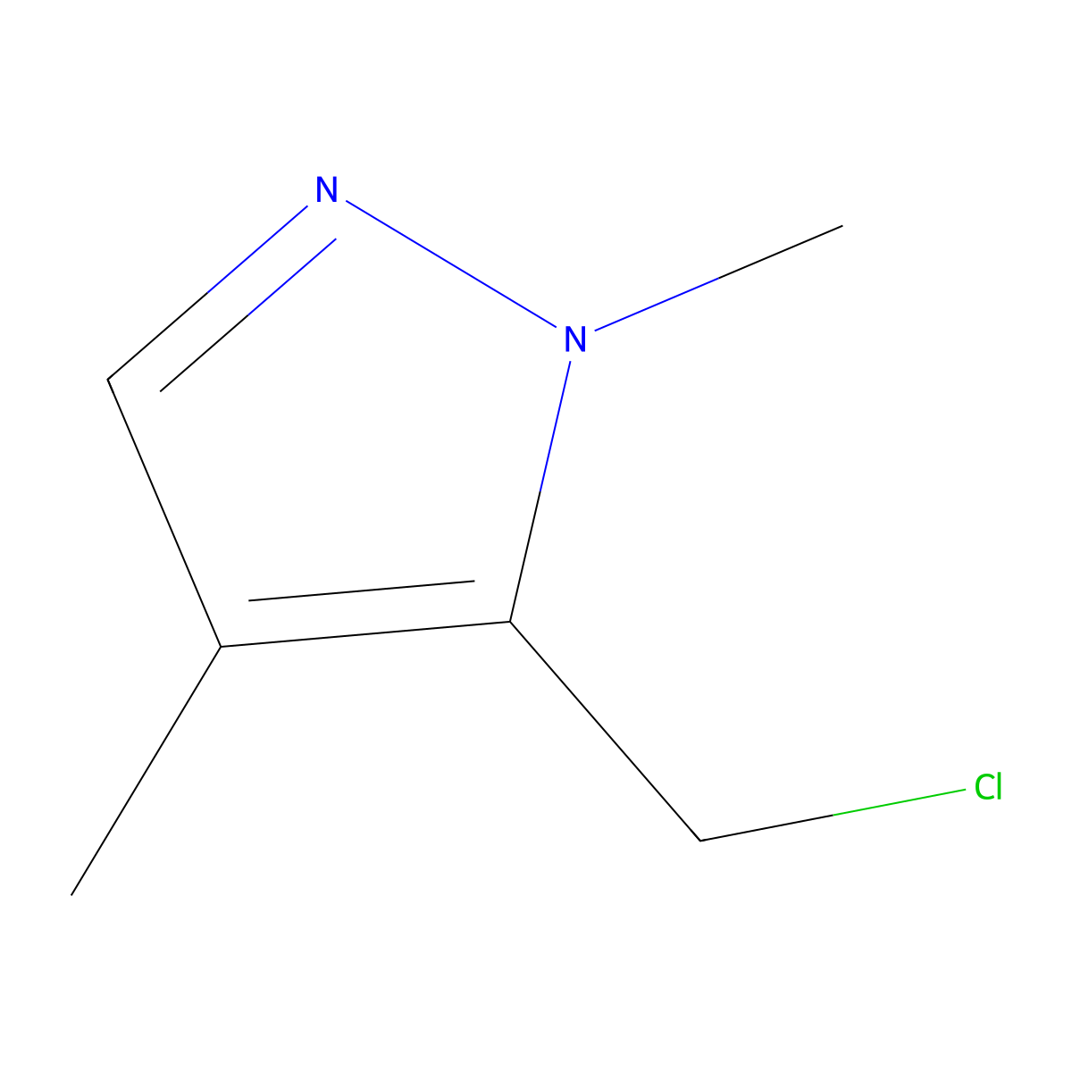 5-(chloromethyl)-1,4-dimethyl-1H-pyrazole molecular structure, CAS 1607024-79-2
