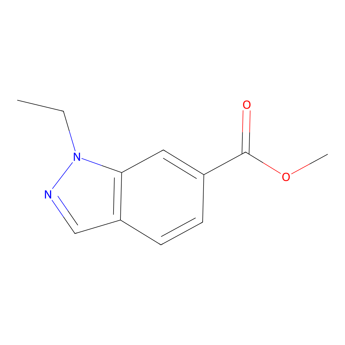methyl 1-ethyl-1H-indazole-6-carboxylate molecular structure, CAS 1607025-03-5