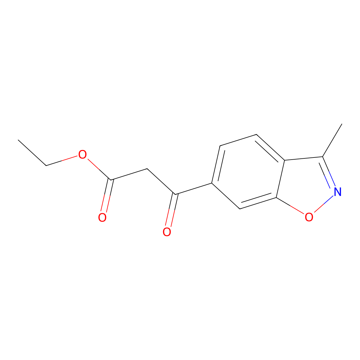 Ethyl 3-(3-methylbenzo[d]isoxazol-6-yl)-3-oxopropanoate molecular structure, CAS 1607025-23-9