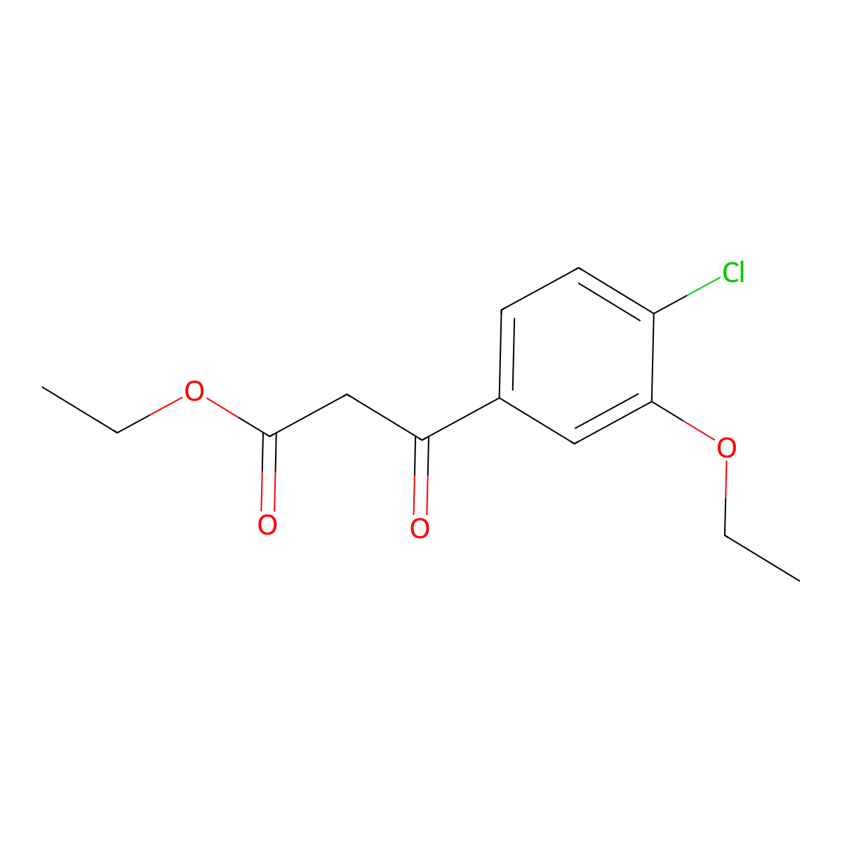 Ethyl 3-(4-chloro-3-ethoxyphenyl)-3-oxopropanoate molecular structure, CAS 1607025-36-4