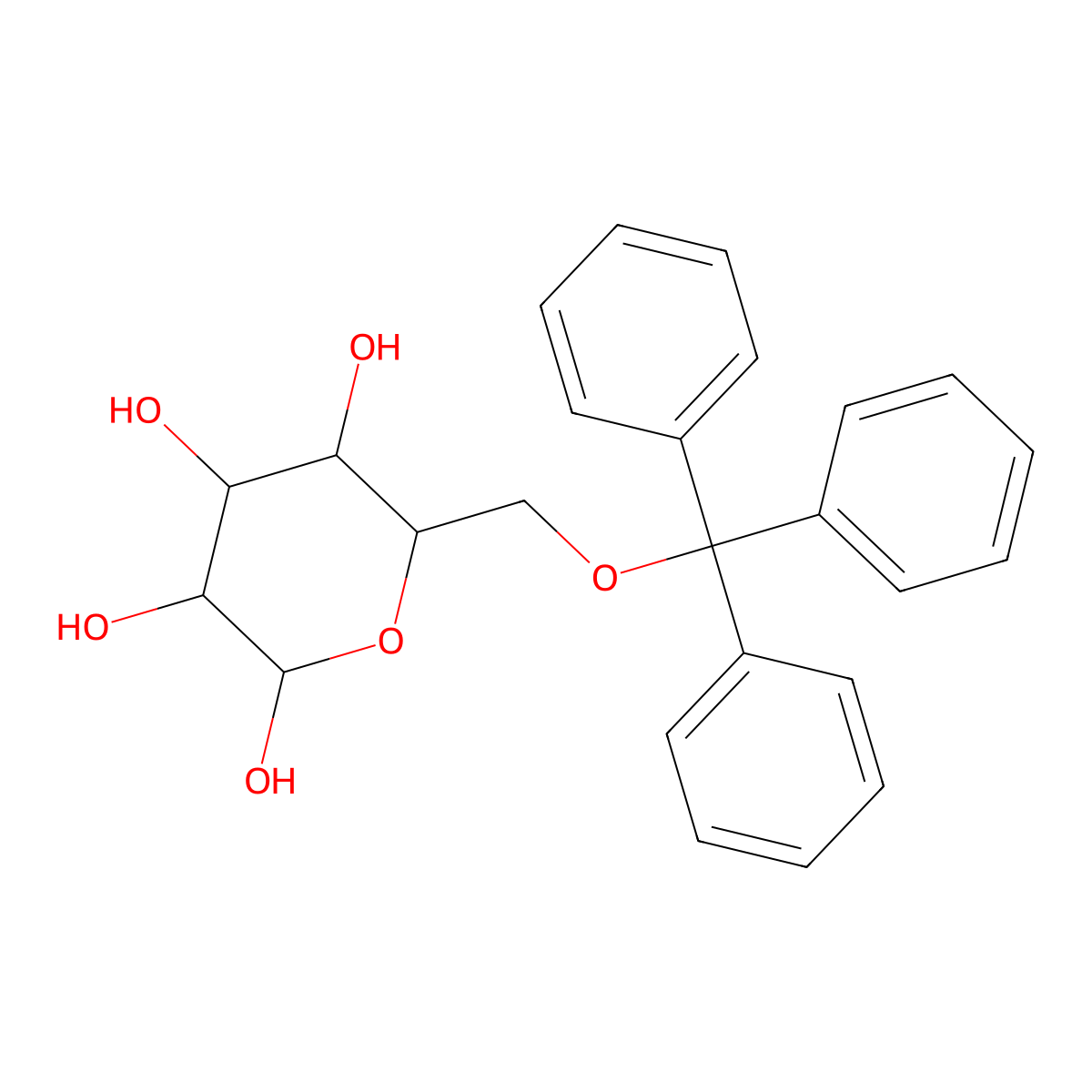 6-O-Trityl-D-mannopyranose molecular structure, CAS 160712-27-6