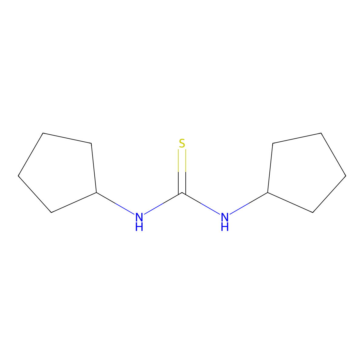 1,3-Dicyclopentylthiourea molecular structure, CAS 160712-65-2