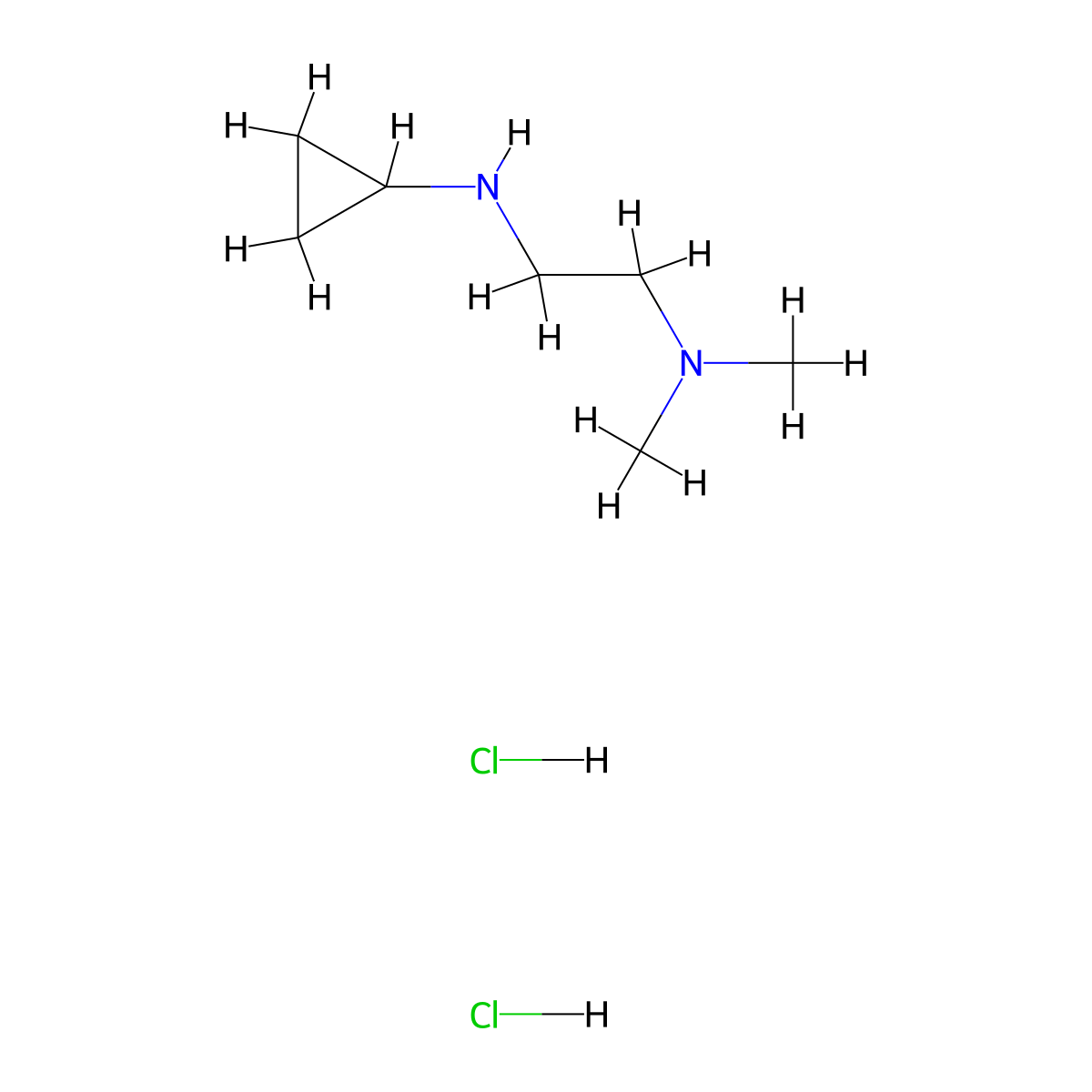 [2-(Cyclopropylamino)ethyl]dimethylamine dihydrochloride molecular structure, CAS 1607257-61-3