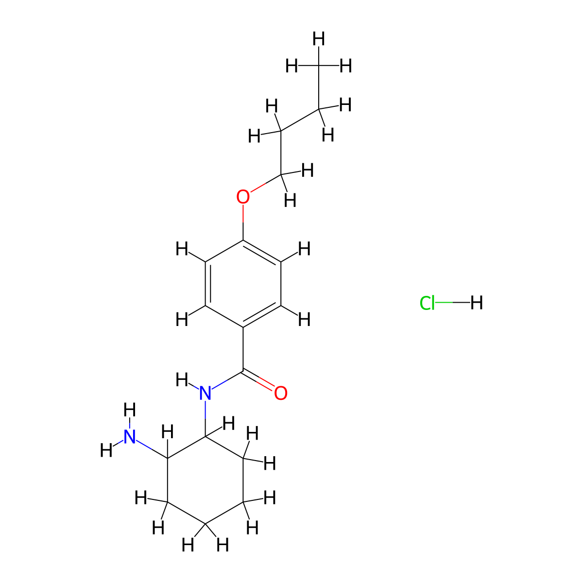 N-(2-aminocyclohexyl)-4-butoxybenzamide hydrochloride molecular structure, CAS 1607262-19-0