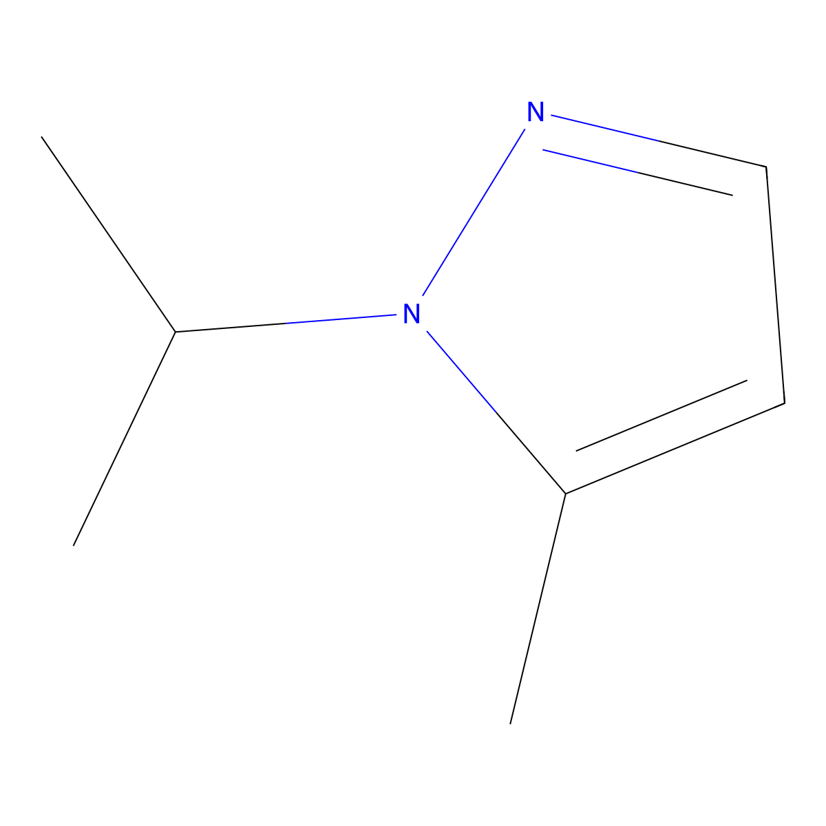 5-methyl-1-(propan-2-yl)-1H-pyrazole molecular structure, CAS 160729-59-9