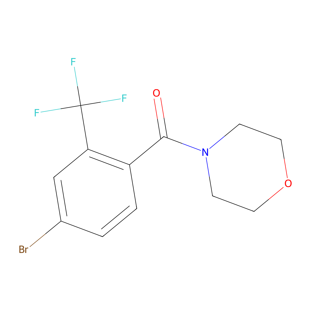 4-[4-Bromo-2-(trifluoromethyl)benzoyl]morpholine molecular structure, CAS 1607296-68-3