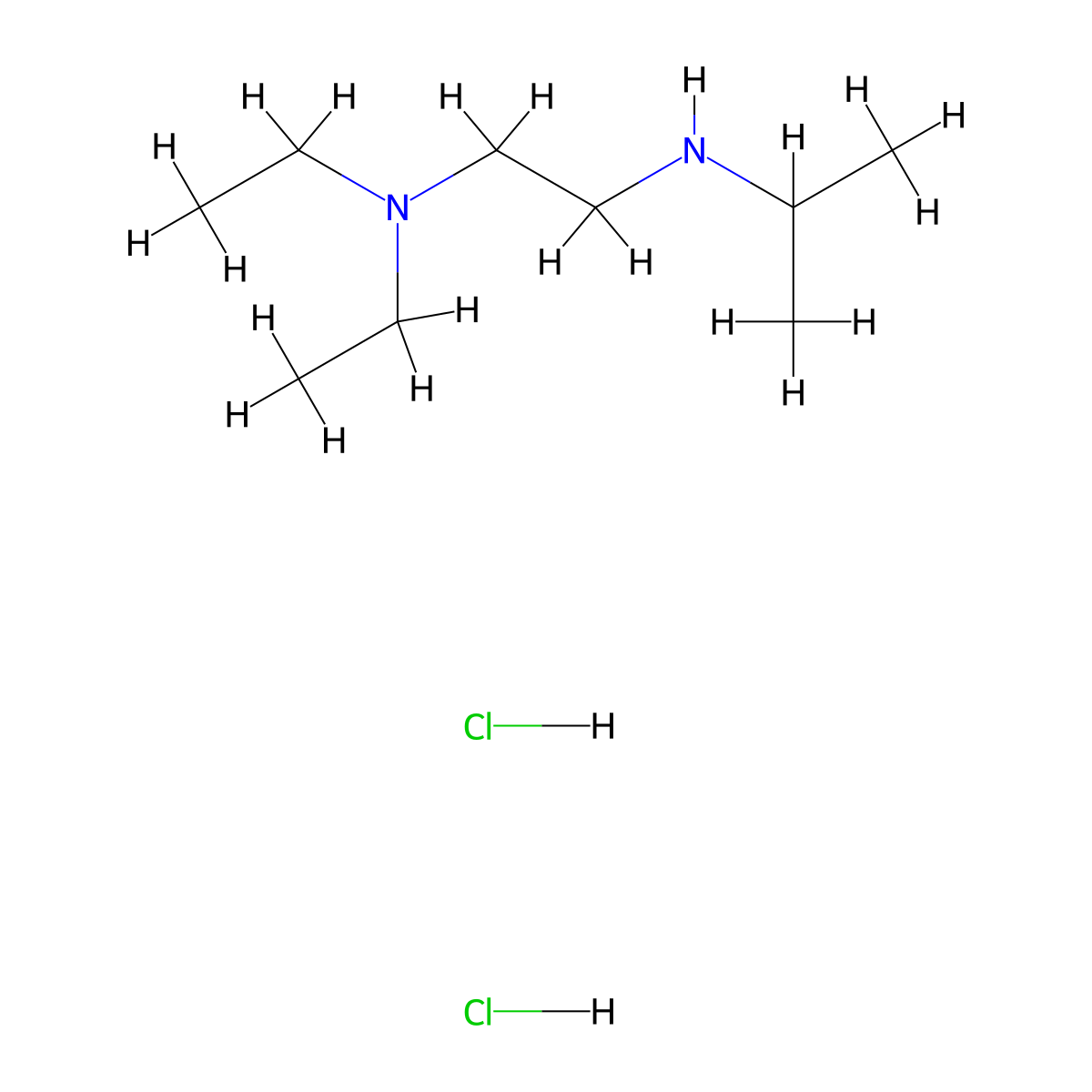 [2-(Diethylamino)ethyl](propan-2-yl)amine dihydrochloride molecular structure, CAS 1607299-24-0