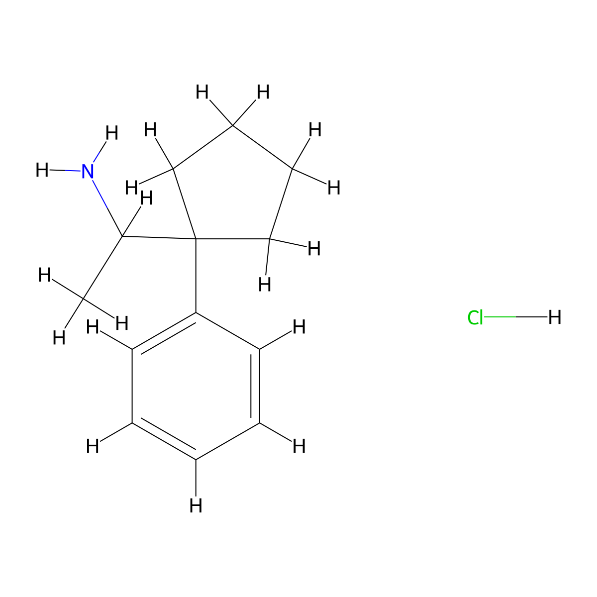 1-(1-Phenylcyclopentyl)ethan-1-amine hydrochloride molecular structure, CAS 1607302-84-0