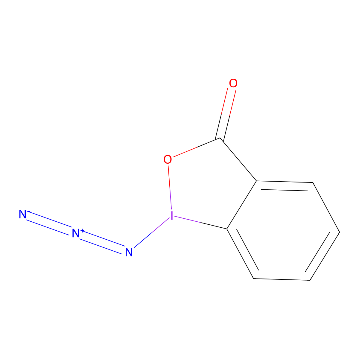 1-Azido-1,2-benziodoxol-3(1H)-one molecular structure, CAS 160732-56-9