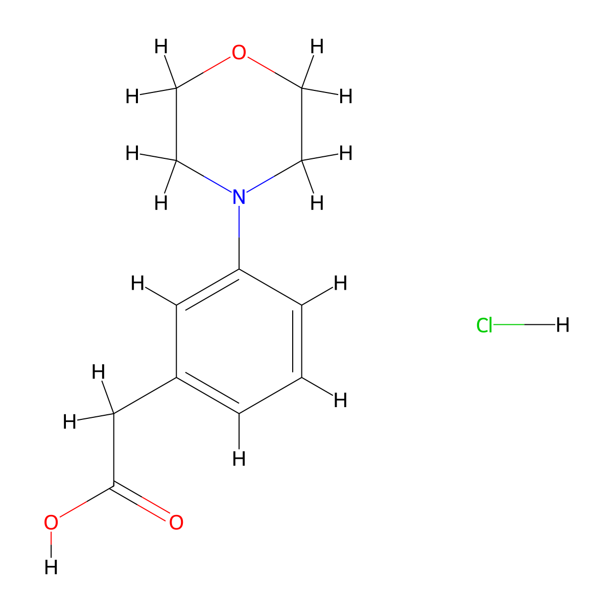 2-[3-(Morpholin-4-yl)phenyl]acetic acid hydrochloride molecular structure, CAS 1607326-61-3