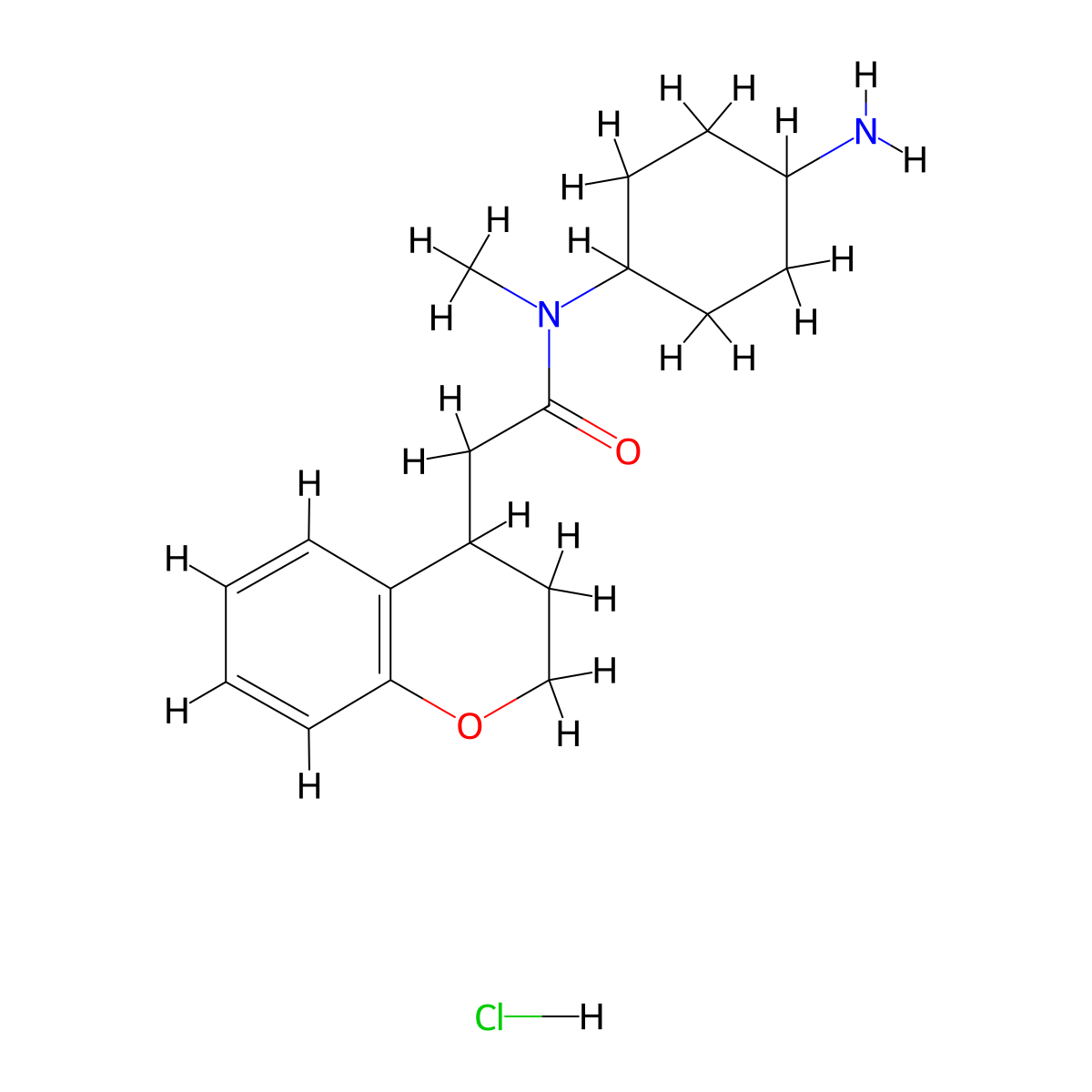 N-(4-Aminocyclohexyl)-2-(3,4-dihydro-2H-chromen-4-yl)-N-methylacetamide;hydrochloride molecular structure, CAS 1607361-30-7