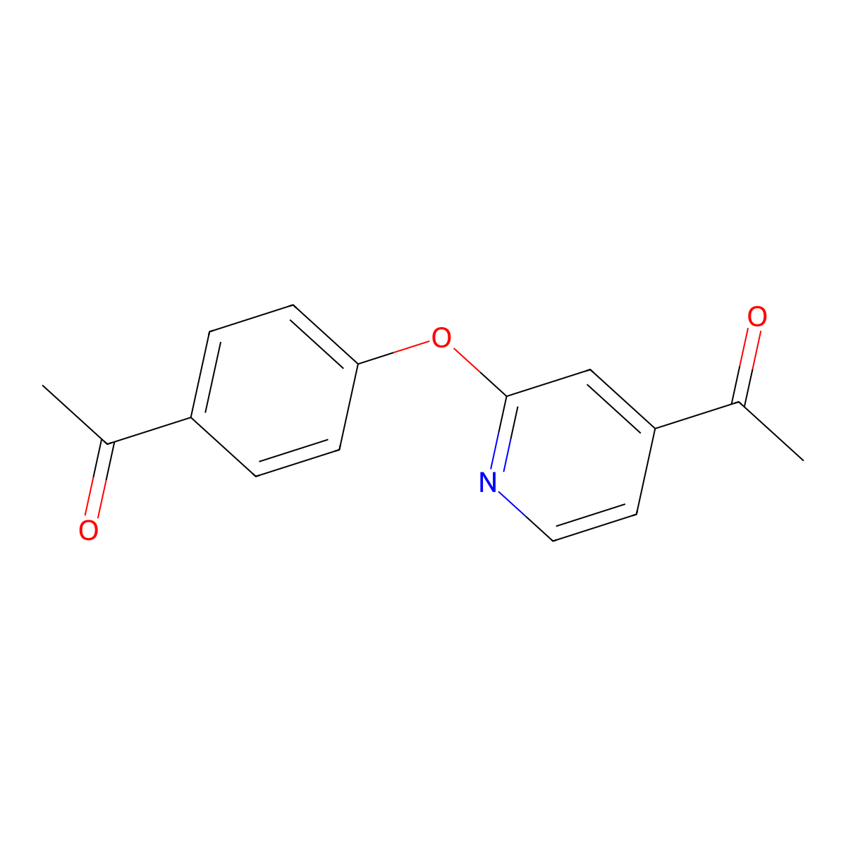 4-Acetyl-2-(4-acetylphenoxy) pyridine molecular structure, CAS 1607436-57-6