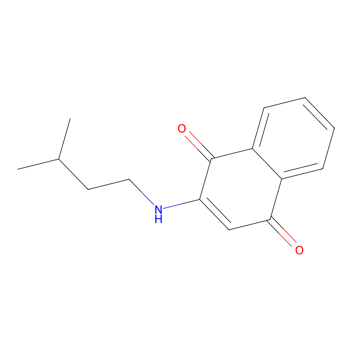 2-(Isopentylamino)naphthalene-1,4-dione molecular structure, CAS 1607447-79-9
