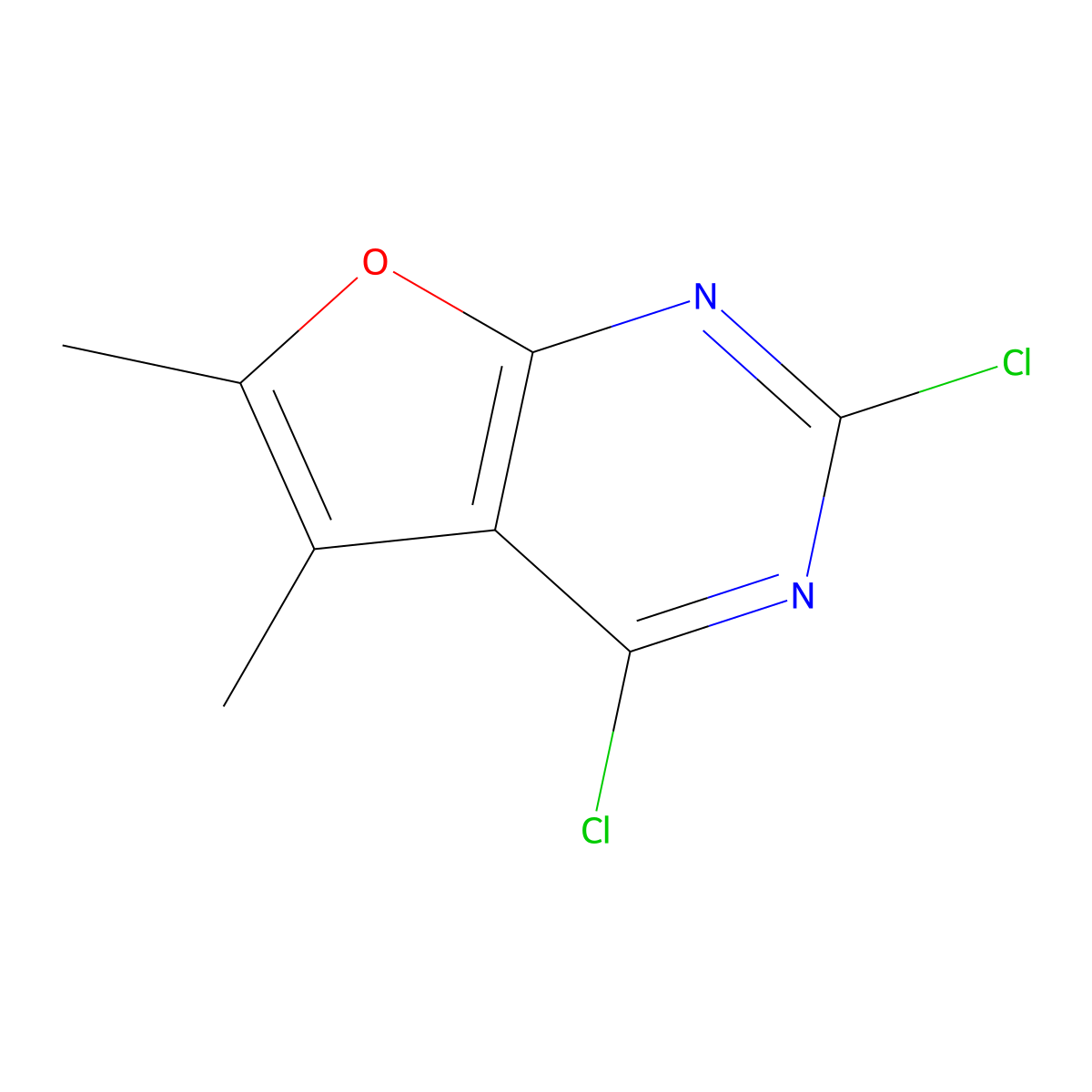 2,4-Dichloro-5,6-dimethylfuro[2,3-d]pyrimidine molecular structure, CAS 1607479-45-7
