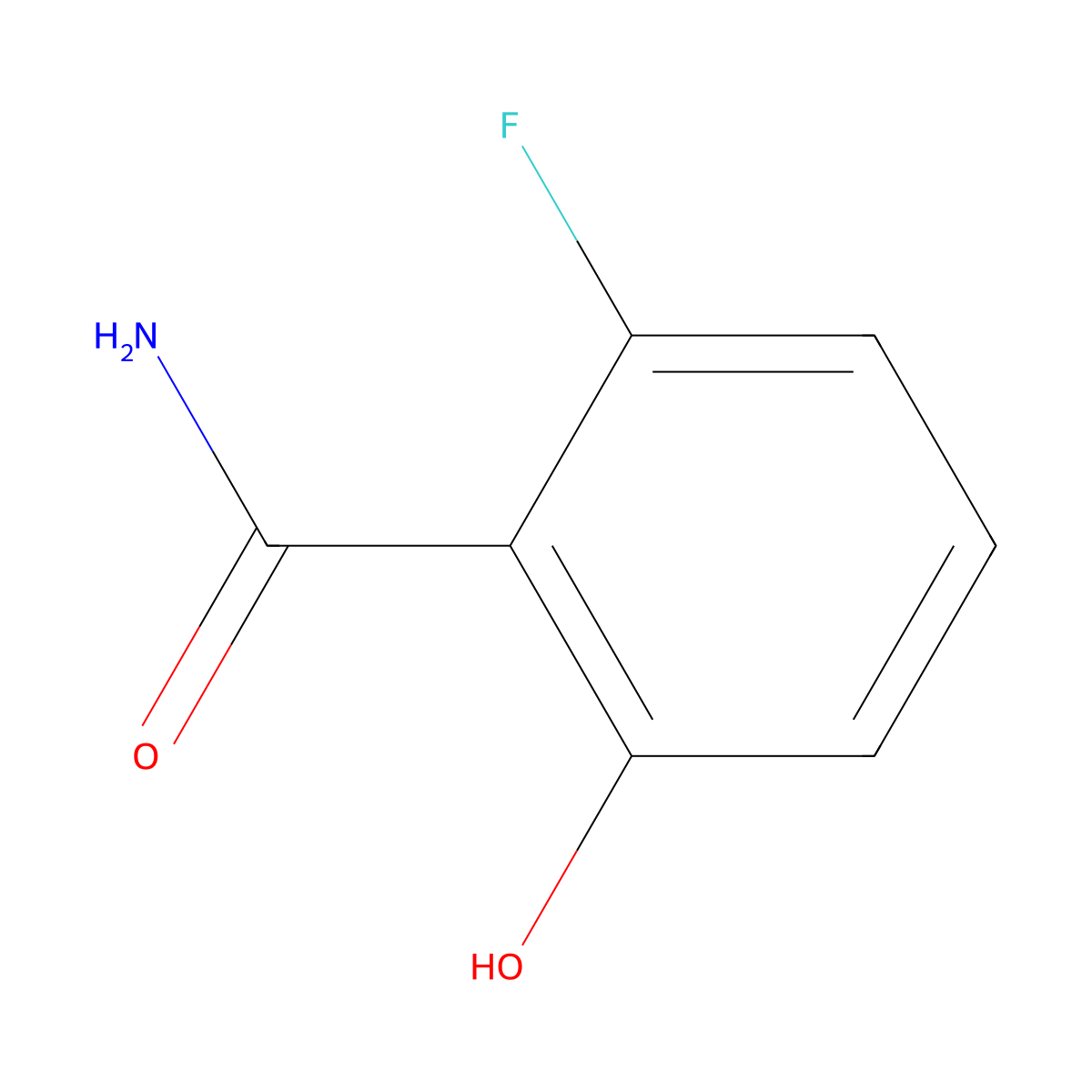 2-Fluoro-6-hydroxybenzamide molecular structure, CAS 160748-95-8
