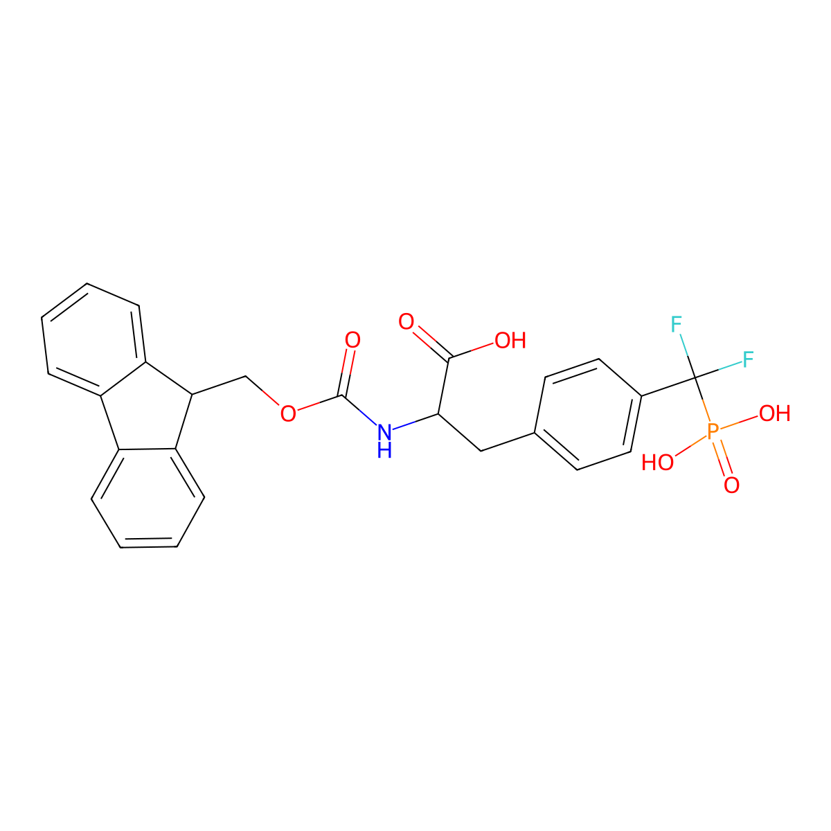 Fmoc-Phe(CF2PO3)-OH molecular structure, CAS 160751-44-0