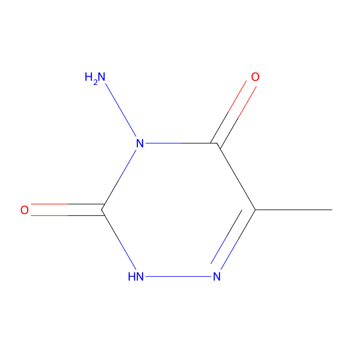 4-amino-6-methyl-2H-1,2,4-triazine-3,5-dione molecular structure, CAS 16077-52-4