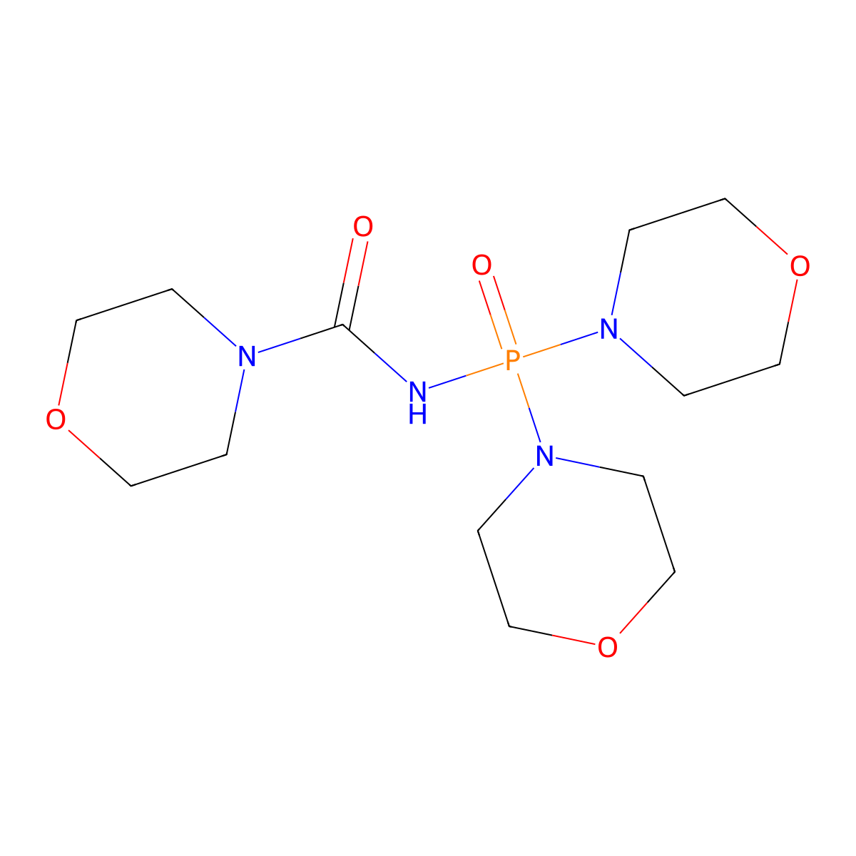 n-(Dimorpholin-4-ylphosphoryl)morpholine-4-carboxamide molecular structure, CAS 16077-71-7