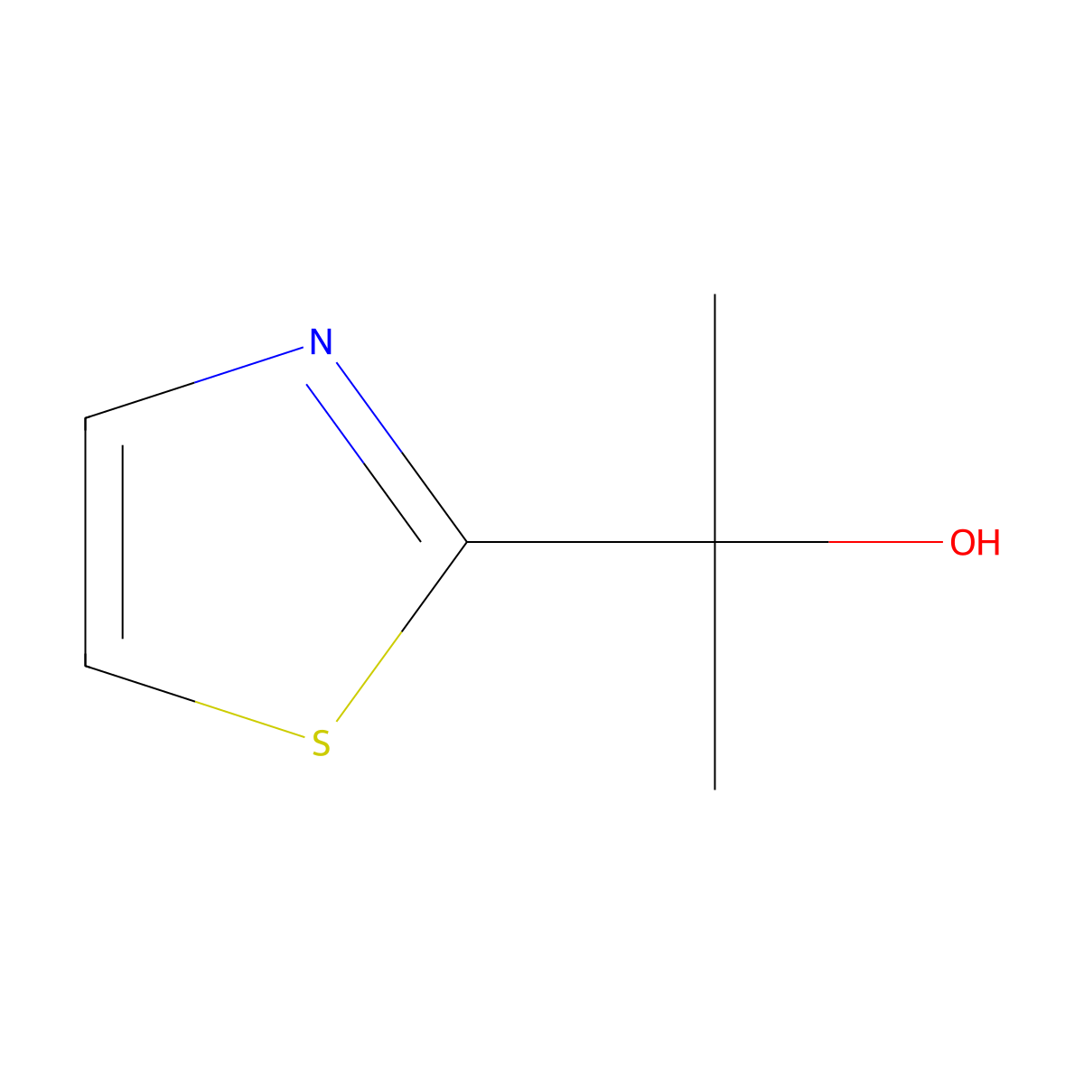 2-Thiazol-2-yl-propan-2-ol molecular structure, CAS 16077-78-4