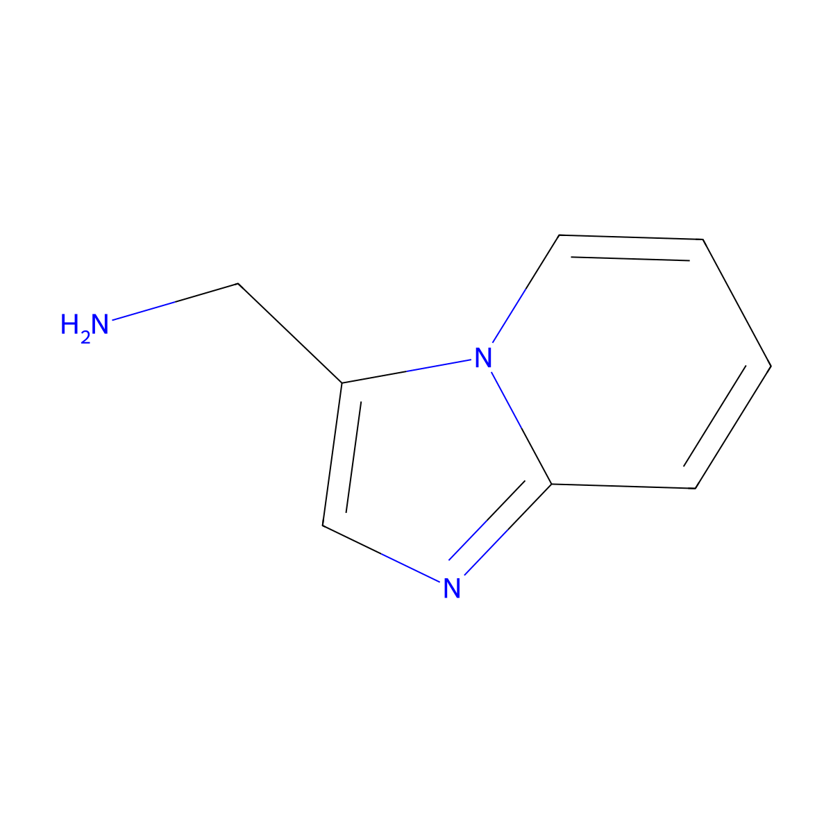 Imidazo[1,2-a]pyridin-3-ylmethanamine molecular structure, CAS 160771-89-1