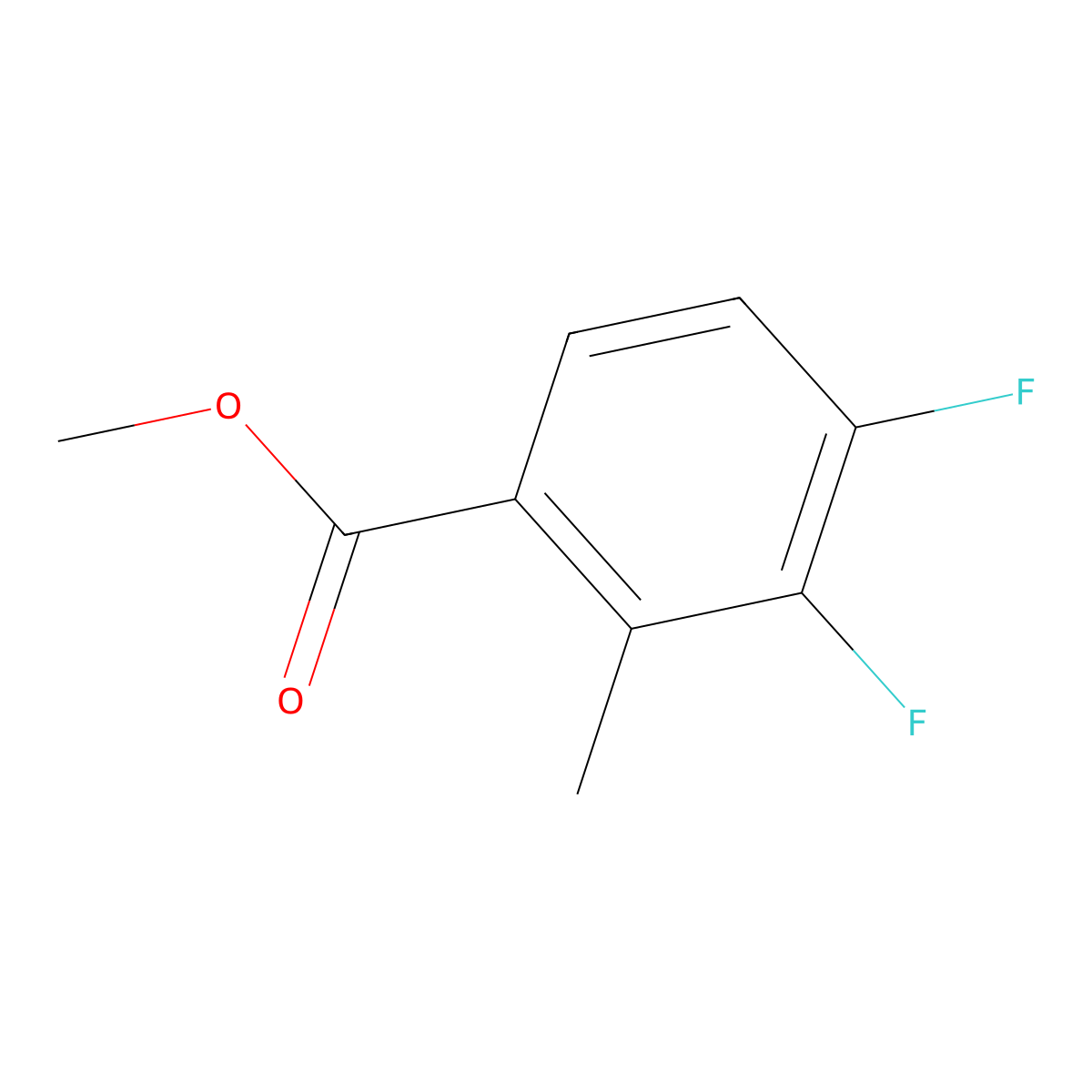 Methyl 3,4-difluoro-2-methylbenzoate molecular structure, CAS 160775-14-4