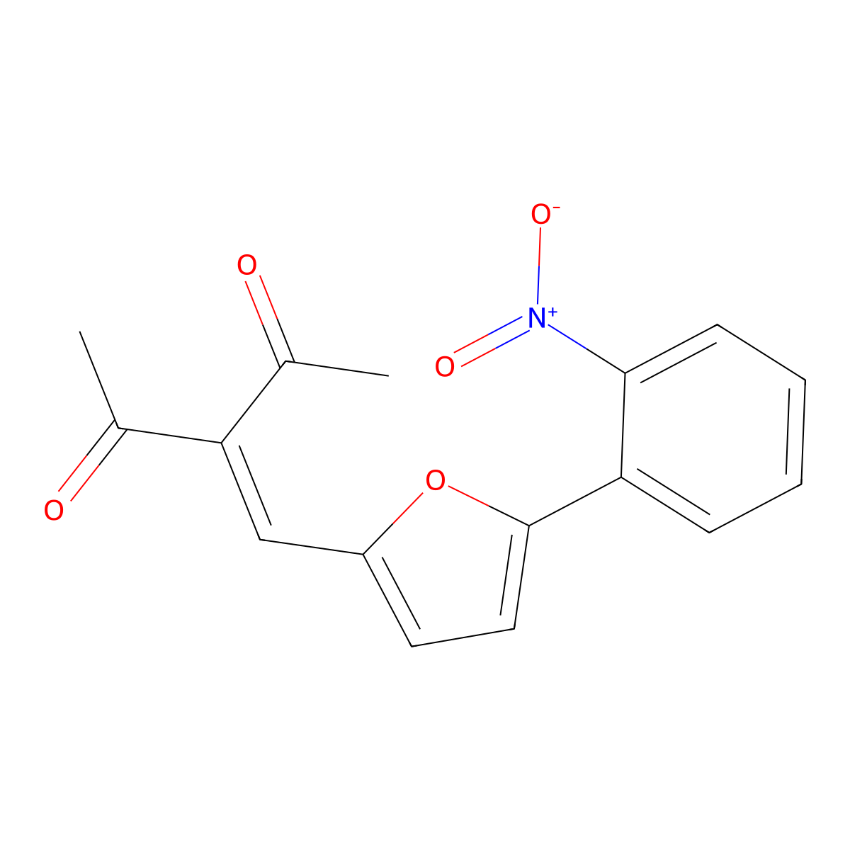 3-{[5-(2-Nitrophenyl)furan-2-yl]methylidene}pentane-2,4-dione molecular structure, CAS 160777-11-7