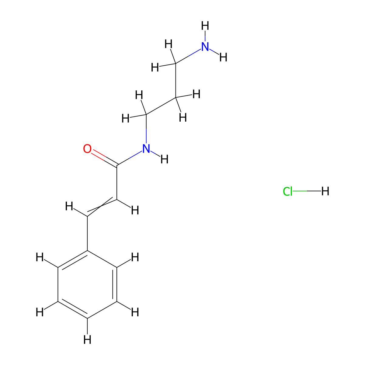N-(3-aminopropyl)-3-phenylprop-2-enamide hydrochloride molecular structure, CAS 1607781-85-0