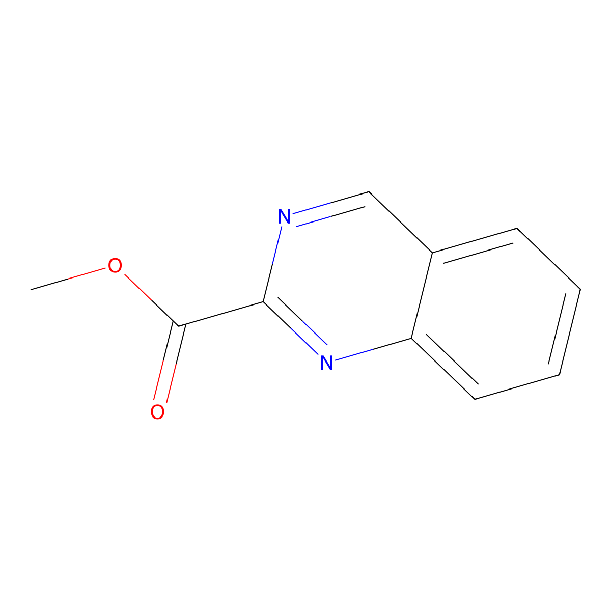 Methyl quinazoline-2-carboxylate molecular structure, CAS 1607787-61-0