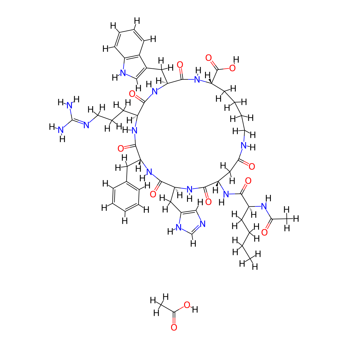 Bremelanotide Acetate molecular structure, CAS 1607799-13-2