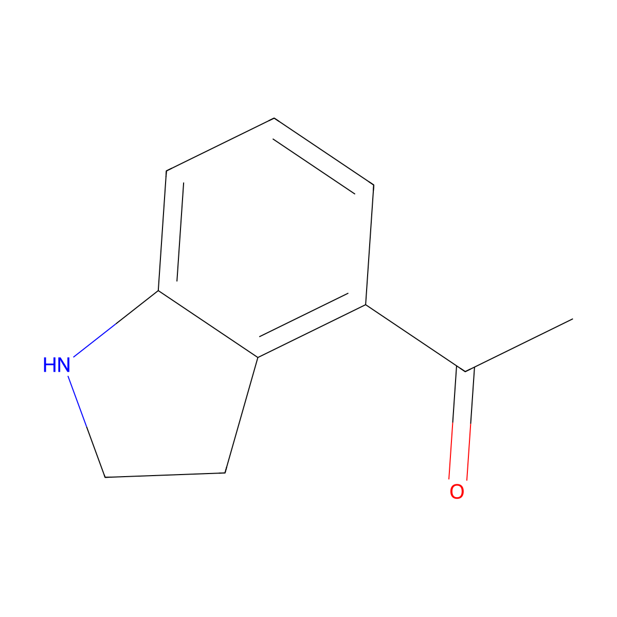 Ethanone, 1-(2,3-dihydro-1H-indol-5-yl)- molecular structure, CAS 16078-34-5