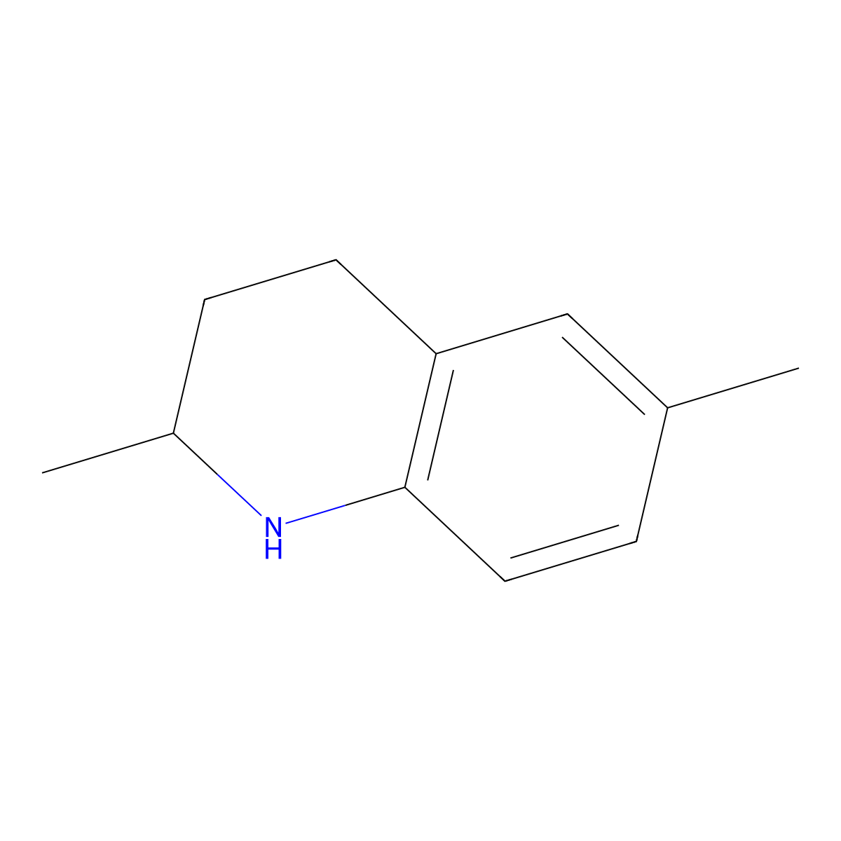 2,6-Dimethyl-1,2,3,4-tetrahydroquinoline molecular structure, CAS 16078-45-8