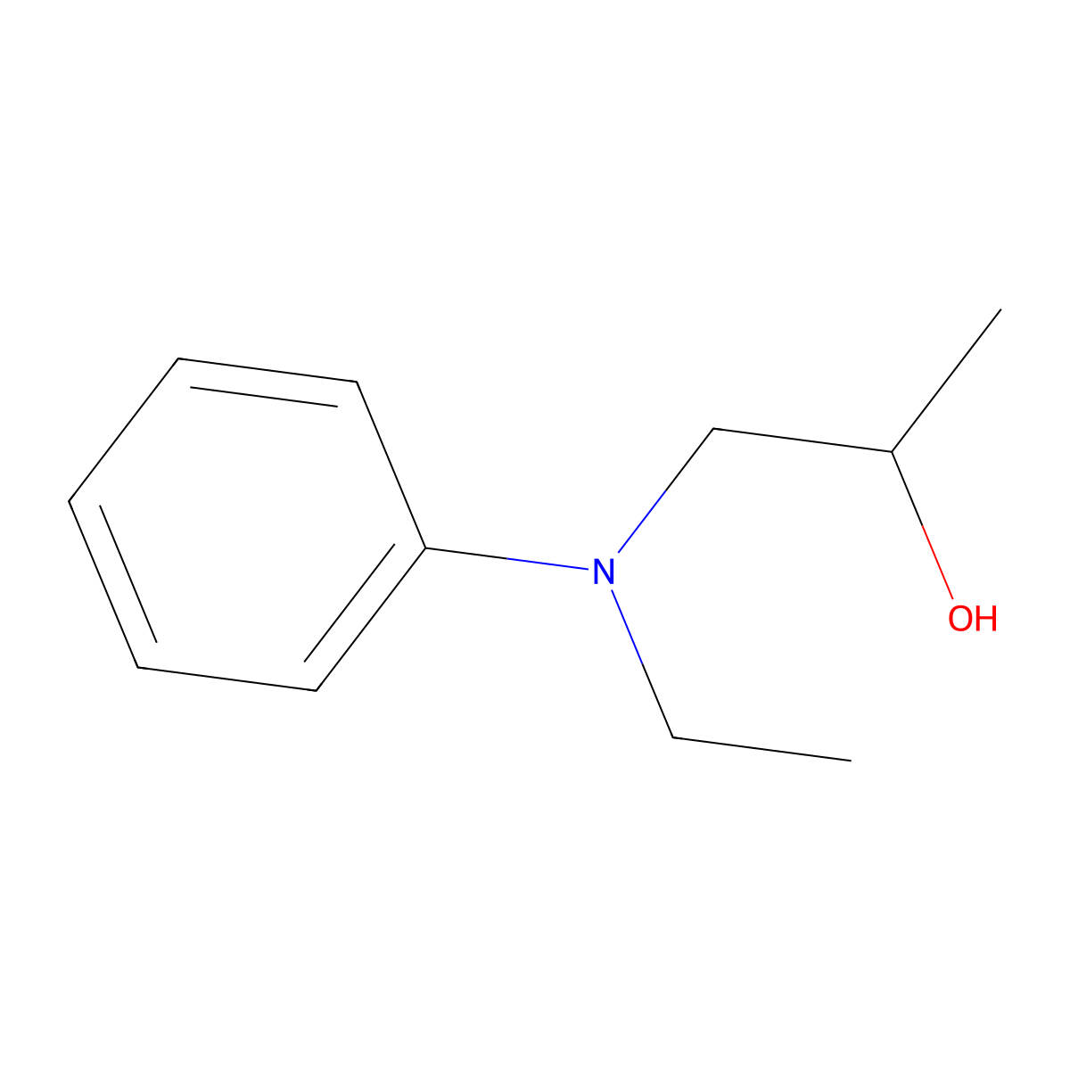 1-(N-Ethylanilino)propan-2-ol molecular structure, CAS 16078-88-9