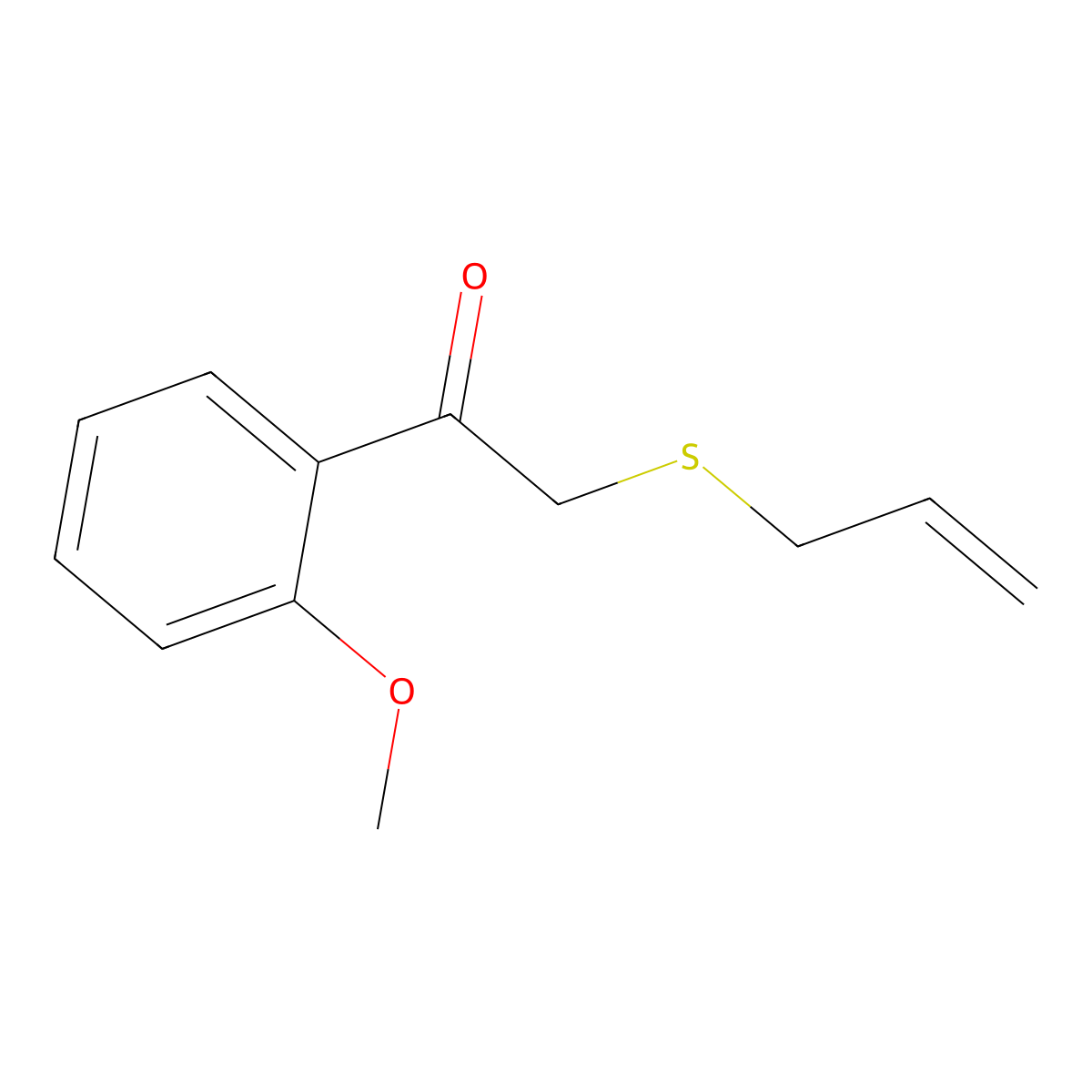 1-(2-Methoxyphenyl)-2-(prop-2-en-1-ylsulfanyl)ethan-1-one molecular structure, CAS 1607806-81-4