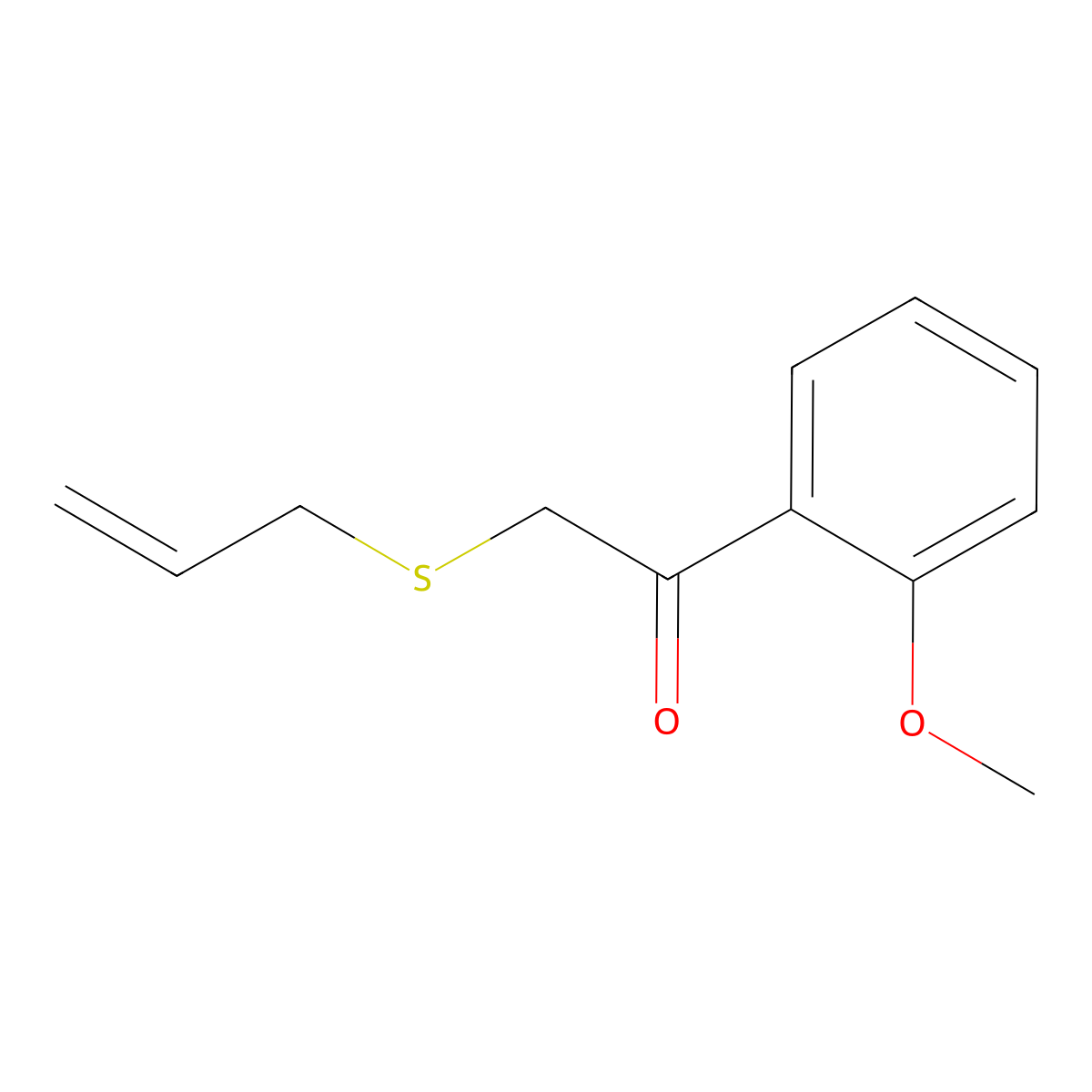 1-(2-Methoxyphenyl)-2-(prop-2-en-1-ylsulfanyl)ethan-1-one molecular structure, CAS 1607806-81-4